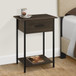 Contemporary 2 Tier Accent Table With Storage Drawer