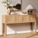 Geometric Carved Console Table With 3 Soft Close Drawers