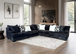Ariel Black Oversized Sectional in Fabric