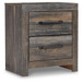 Drystan - Two Drawer Night Stand - Brown / Beige