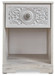 Paxberry - One Drawer Night Stand - Open Cubby - Whitewash