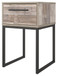 Neilsville - One Drawer Night Stand - Vinyl-Wrapped - Whitewash
