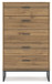 Deanlow - Five Drawer Chest - Honey