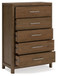 Cabalynn - Five Drawer Chest - Light Brown