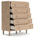 Cielden - Five Drawer Wide Chest - Two-Tone