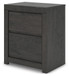 Fraluna - Two Drawer Night Stand - Charcoal