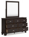 Covetown - Dresser And Mirror - Dark Brown