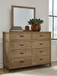 Tomtyn - Dresser And Mirror - Light Brown