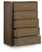 Marxmore - Five Drawer Chest - Brown