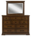 Taffenbrook - Dresser And Mirror - Medium Brown