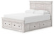 Makidern - Panel Storage Bed With 2 Under Bed Storage Units