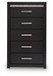 Shoralli - Five Drawer Chest - Black