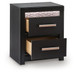Shoralli - Two Drawer Night Stand - Black