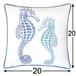 Seahorses Pillow Cover With Matching Back