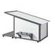 Modern Design Outdoor Dog House With Food Bowl And Wheels Pine - Gray / White