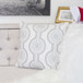 Holiday Throw Pillow With Snowflake Embroidery
