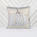 Lace Embroidered Pumpkin Throw Pillow - Natural