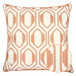 Geometric Embroidered Throw Pillow - Rust