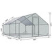 Large Metal Chicken Coop, Walk In Poultry Cage Hen Run House Rabbits Habitat Cage Spire Shaped Coop With Waterproof And Anti Ultraviolet Cover