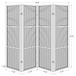 Kenabi - 4 Panel Room Divider Folding Screen - Walnut