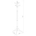 Coat Rack With Post Traditional Entryway Organizer With 6 Hooks - Brown