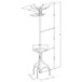 12 Hook Coat Rack With Umbrella Holder - Black