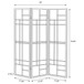 Colby - 3-Panel Folding Floor Screen - Brown / White