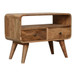 Mini Curved Media Unit - Oak