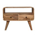 Mini Curved Media Unit - Oak