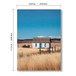 House, Barn Picture Wall Art For Home Decor - Natural / Blue