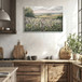 Framed Canvas Wall Art Vintage Decor, Landscape Wall Art - Green / Ivory