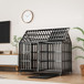 Heavy Duty Dog Crate Lockable Wheels