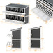 Wooden Chicken Nesting Box With 2 Egg Collection Drawers - White / Gray