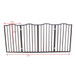 Pet Gate Dog Gate For Doorways, Stairs Or House Freestanding Folding - Dark Brown
