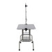 Folding Dog Pet Grooming Table Stainless Steel Frame Rubber Mat On Board With Adjustable Arm And Clamps Pet Dog Cat Grooming Table