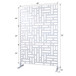 Decorative Freestanding Metal Privacy Screen For Indoor & Outdoor Use