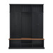 Entryway Hall Tree With Bench, 3 Top Cubbies & Bottom Storage Space