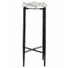 Octavio - Agate Top Chairside Table - White