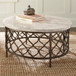 Roland - Marble Top Cocktail Table - White / Black