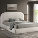 Whitnash Contemporary Platform Ivory White Bed