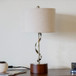 Nightstand Desk Lamp With Twisted Base - White