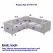 Oversized L - Shaped Corner Sofa, 5 Seater Sectional With 3 Cushions, Living Room Furniture - Orange