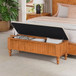 Storage Ottoman Bench For Living Room - Natural