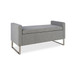Upholstered Ottoman Bench With Storage - Dark Gray