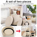 Barrel Chair, Built In Storage, 360° Swivel - Beige