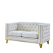 Modern Sofa With Button Tufting, Upholstered Couch For Living Room