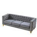Modern Sofa With Button Tufting, Upholstered Couch For Living Room