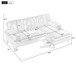 Modern L Shaped Sectional Sofa For Living Room