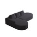 Modern Curved Sofa, L-Shaped Modular Sectional Set With 3 Pillows