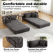 Convertible Sleeper Sofa Bed With Cylindrical Pillow
